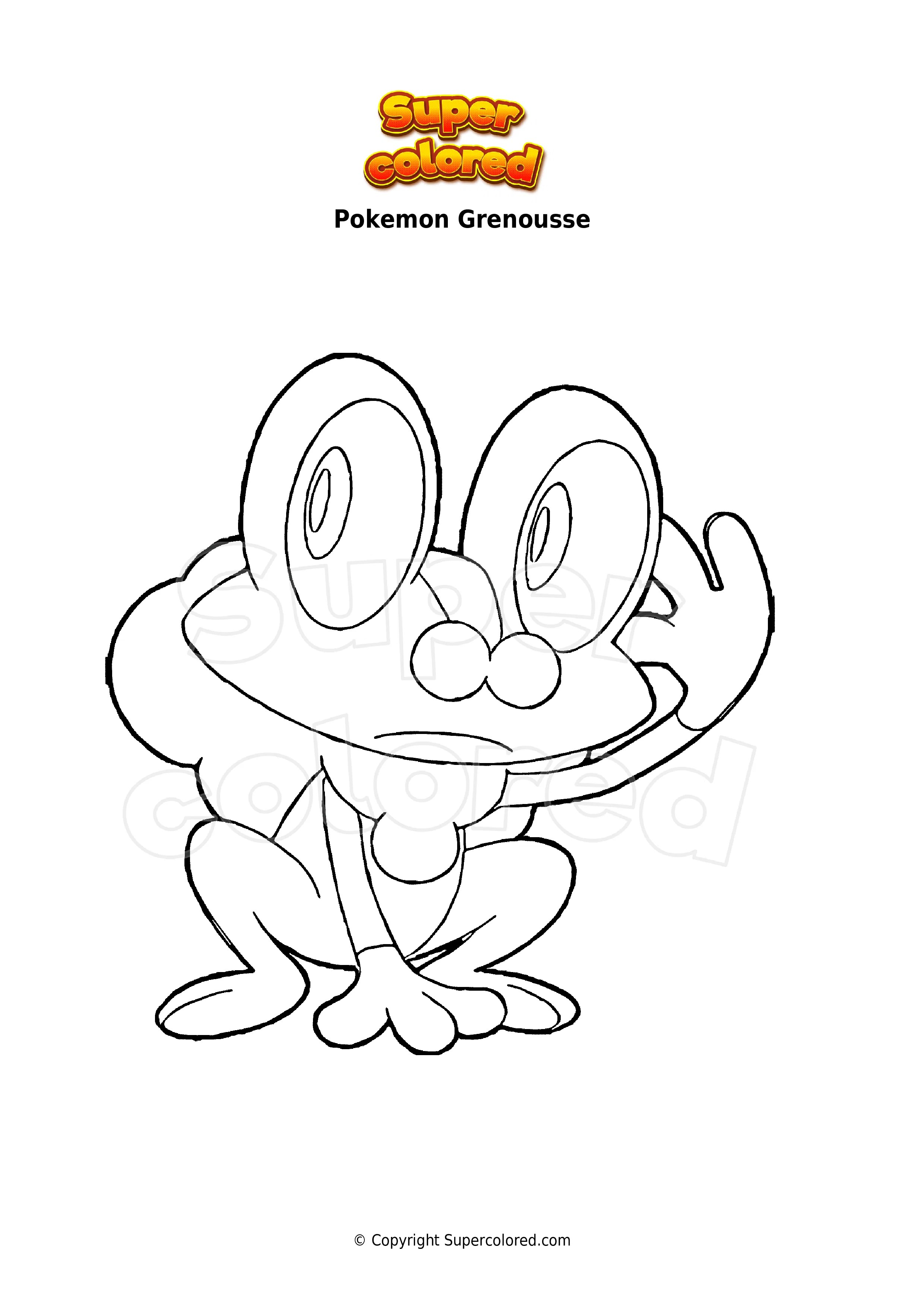 Coloriage Pokemon Grenousse