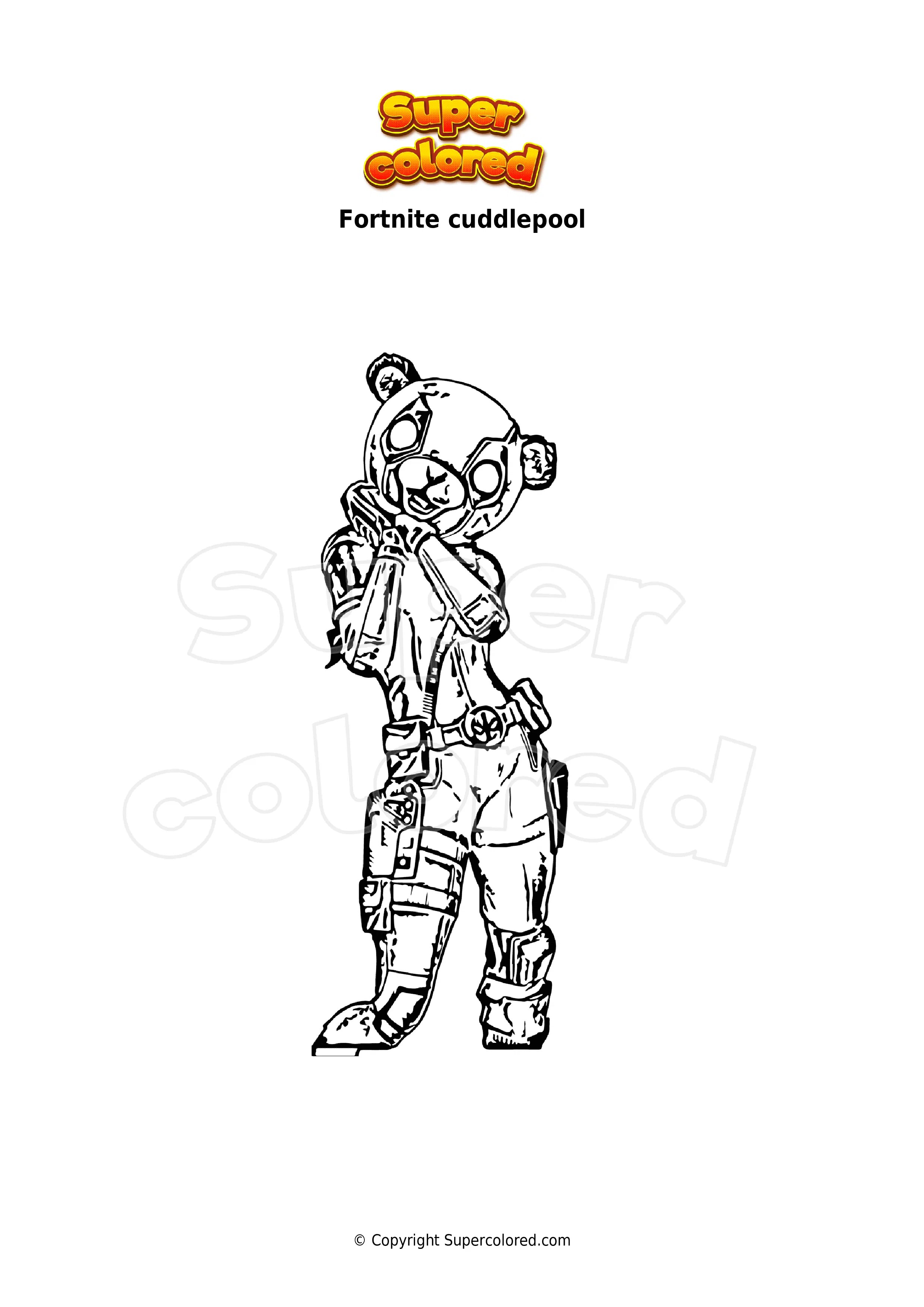 Coloring page Fortnite the brat