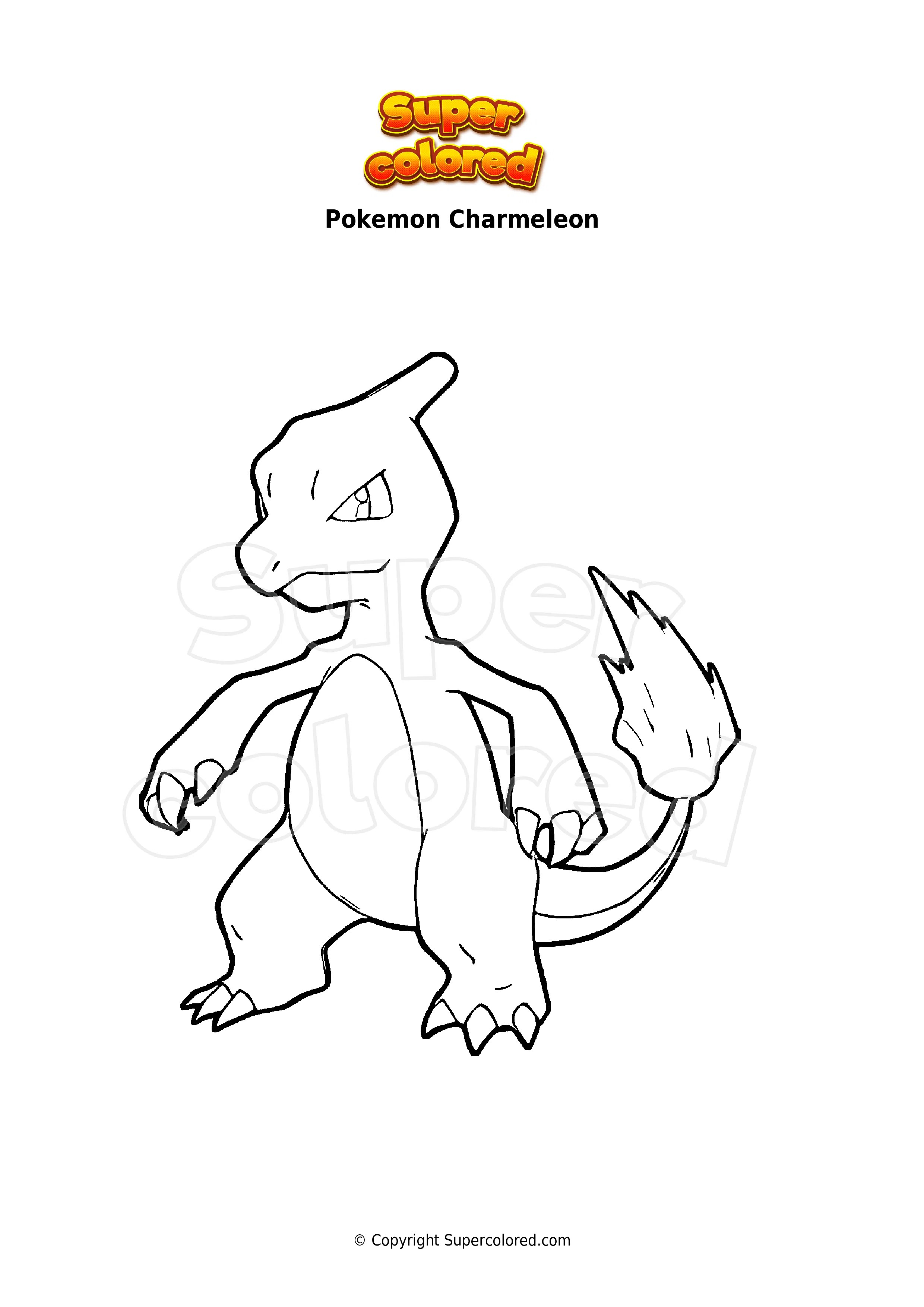 Charmeleon Pokemon Coloring Pages