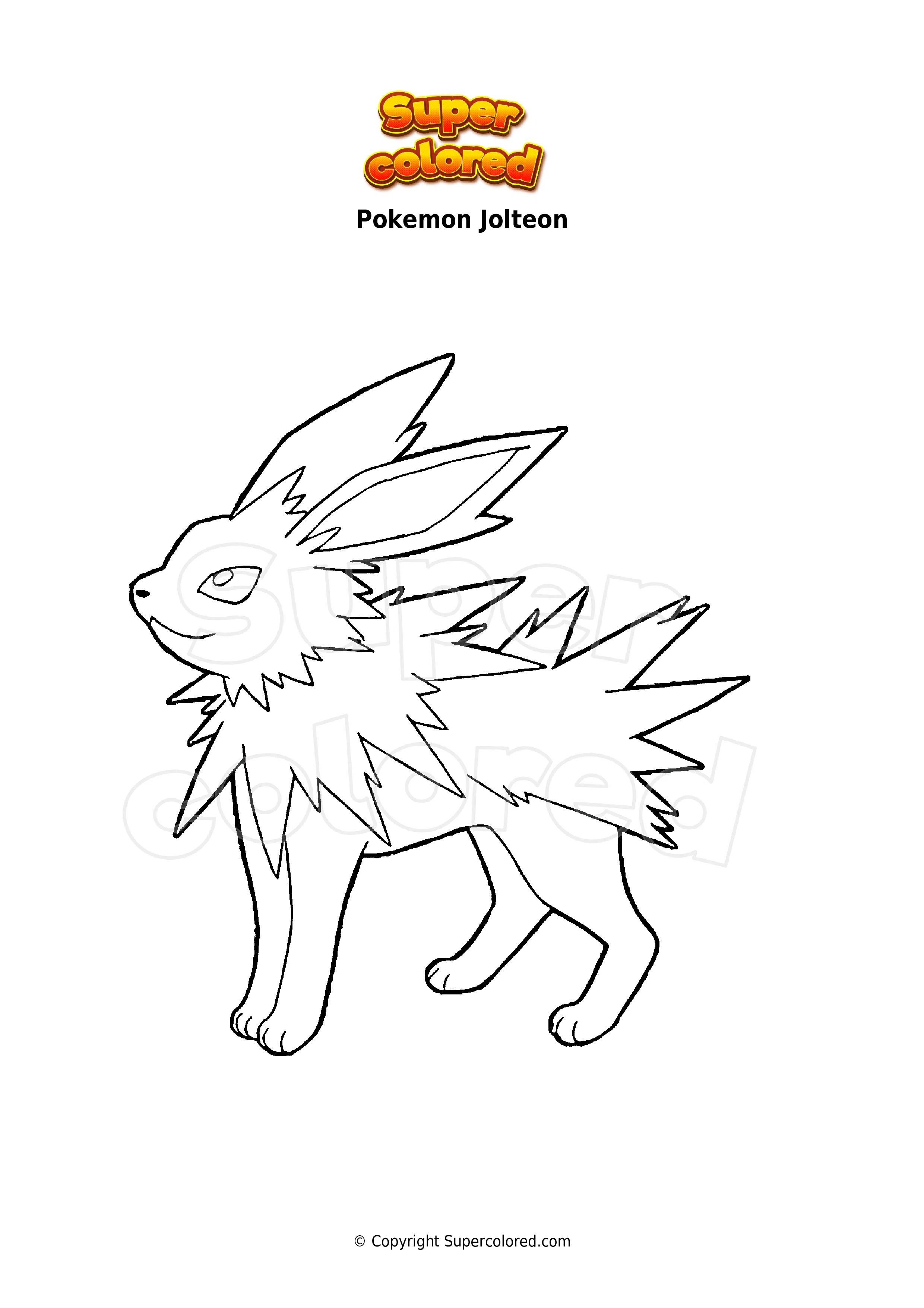 Coloring page Pokemon Jolteon