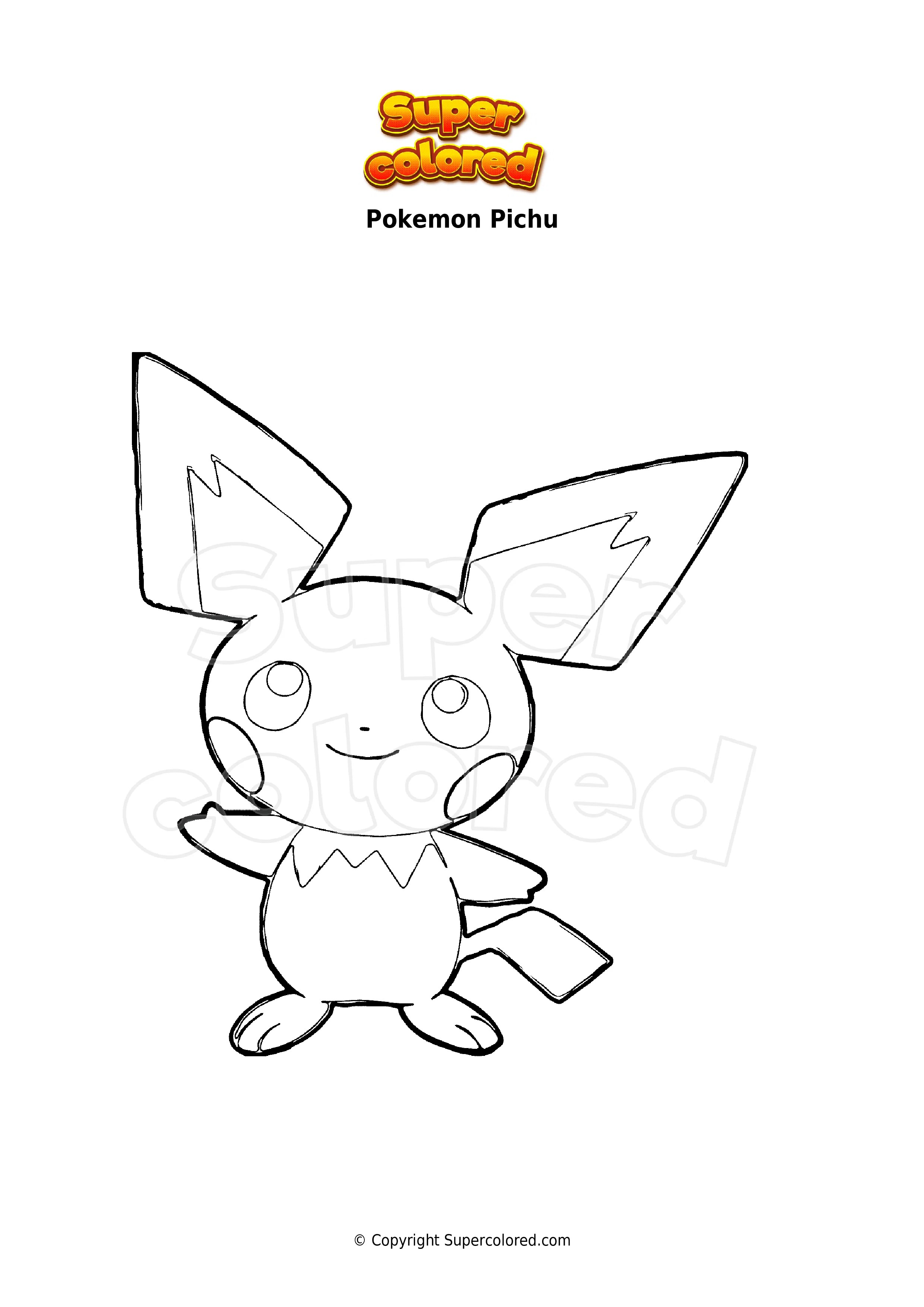 Pokemon Coloring Pages Pichu