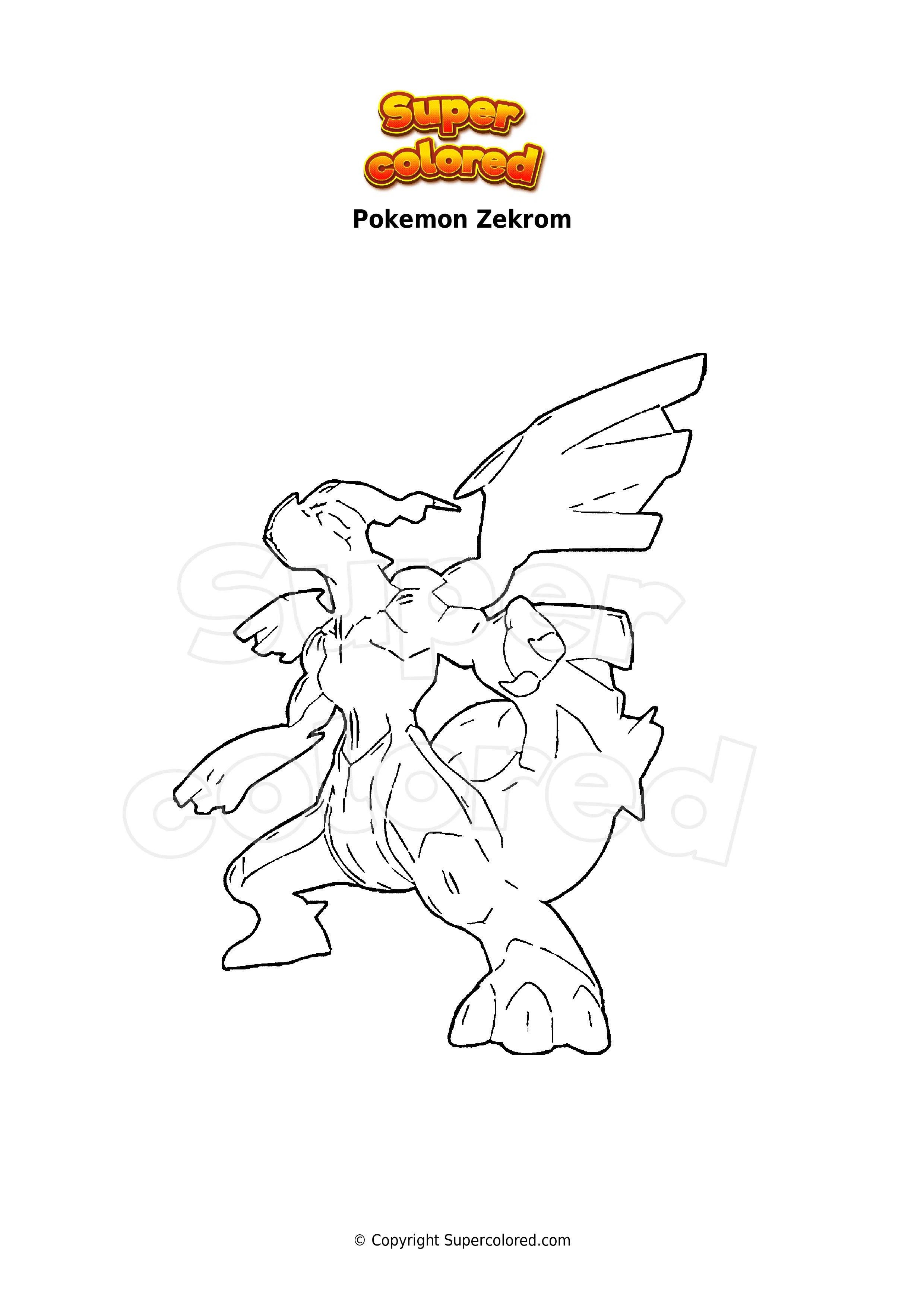21+ zekrom coloring page DanyaKarla