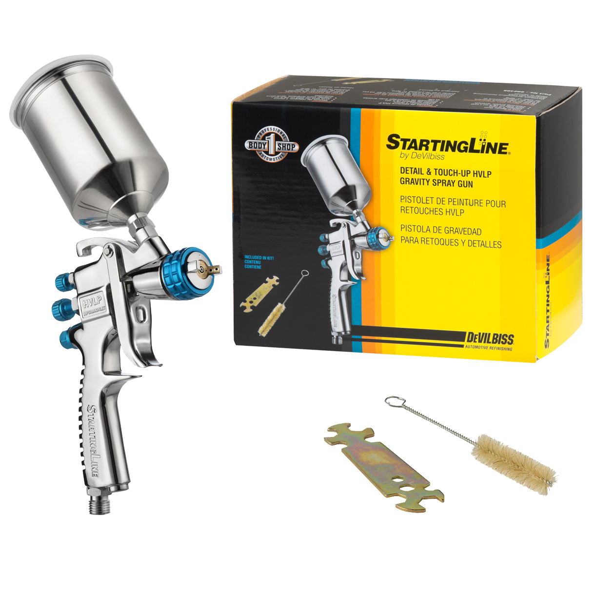 New DeVILBISS Startingline Mini Detail TouchUp HVLP SPRAY GUN Auto Car Paint eBay