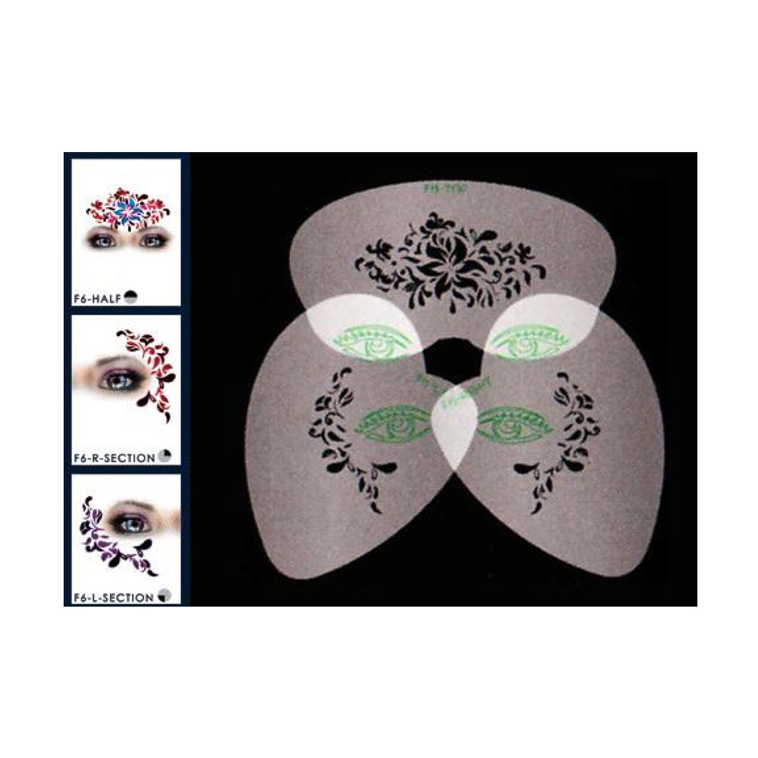 Custom Body Art Airbrush HAWAIIAN FLOWER FACE Painting STENCIL 06 Template eBay
