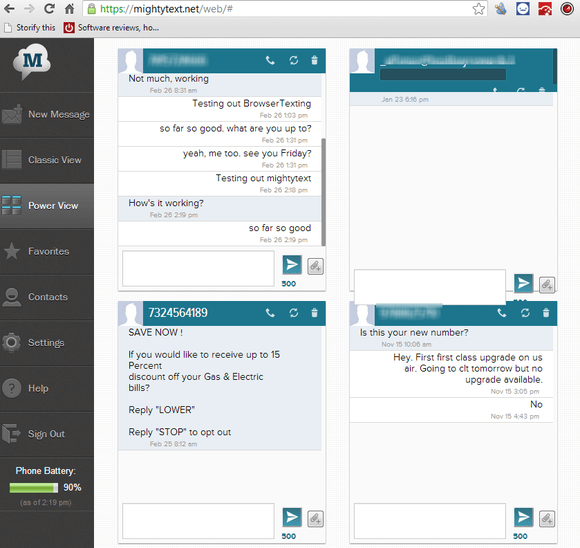 Review MightyText wields control over desktop texting