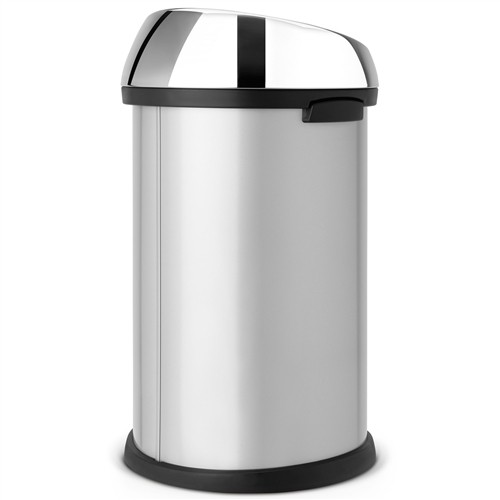 AFVALBAK TOUCH BIN INH. 60L. KLEUR METALLIC GREY BRABANTIA Technimo