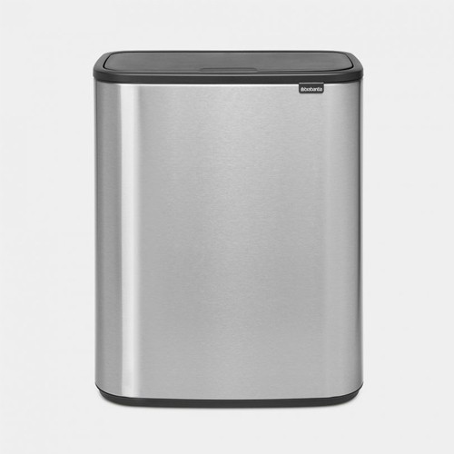 AFVALBAK BO TOUCH BIN 60L. MATT STEEL FINGERPRINT PROOF BRABANTIA