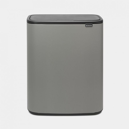 AFVALBAK BO TOUCH BIN 60L. MINERAL CONCRETE GREY BRABANTIA Technimo