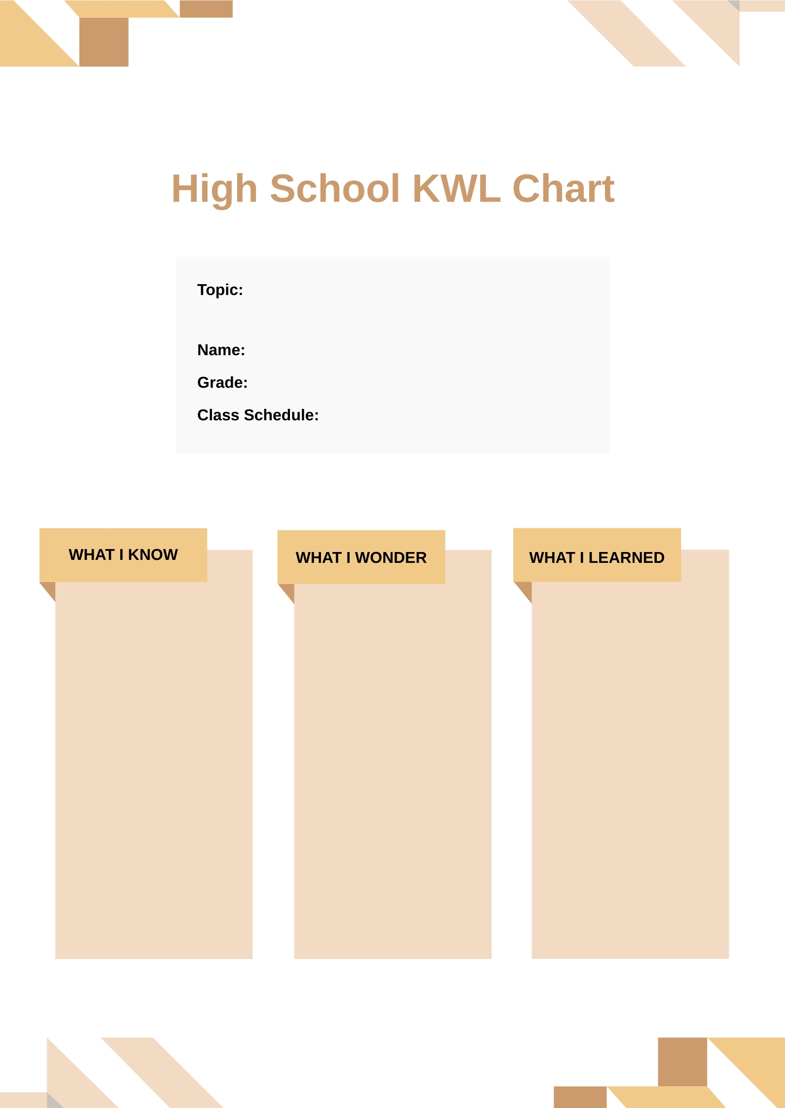 Free Olympic Theme KWL Chart Template Word, PSD