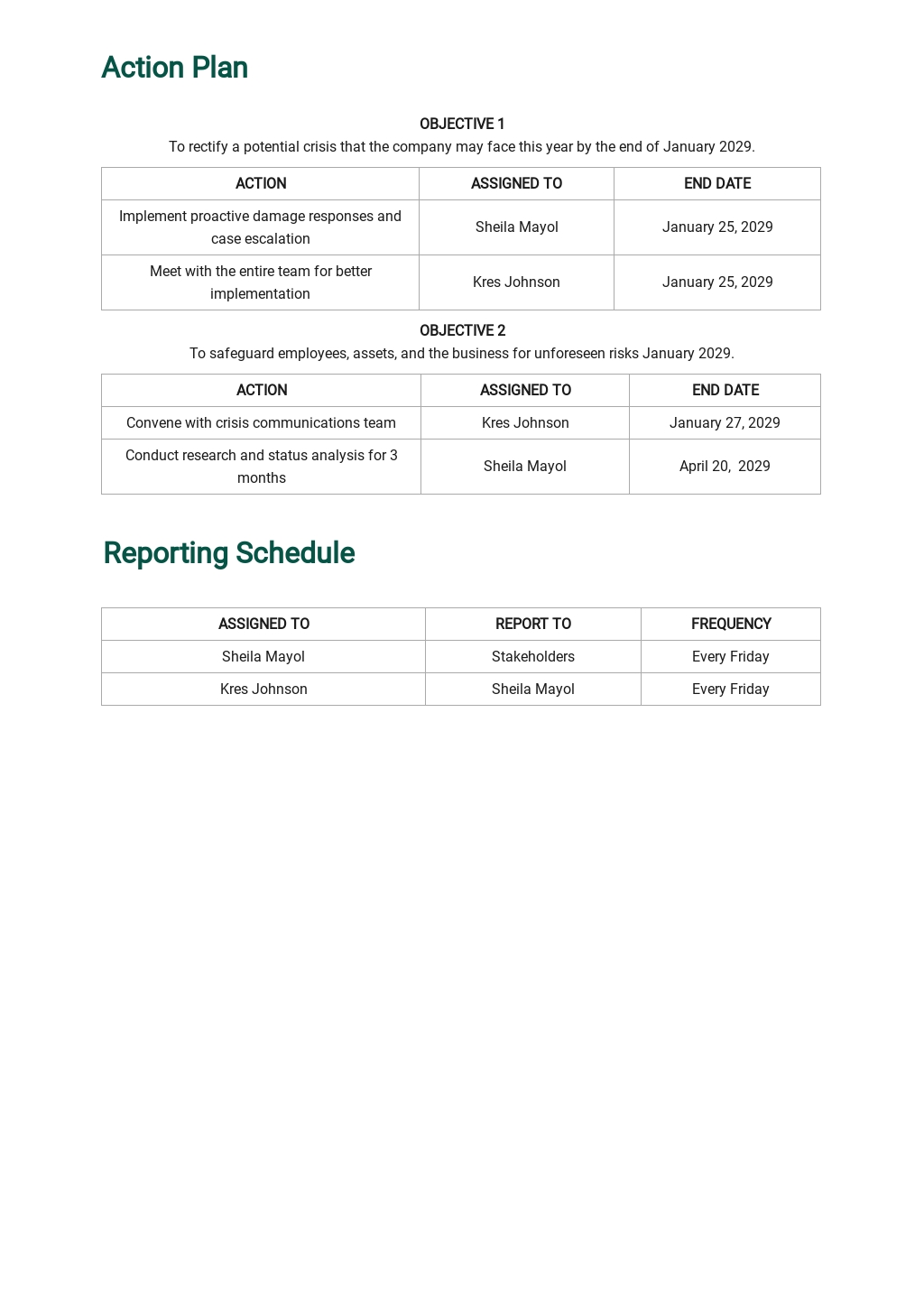 Crisis Communication Plan Template [Free PDF] Word Apple Pages