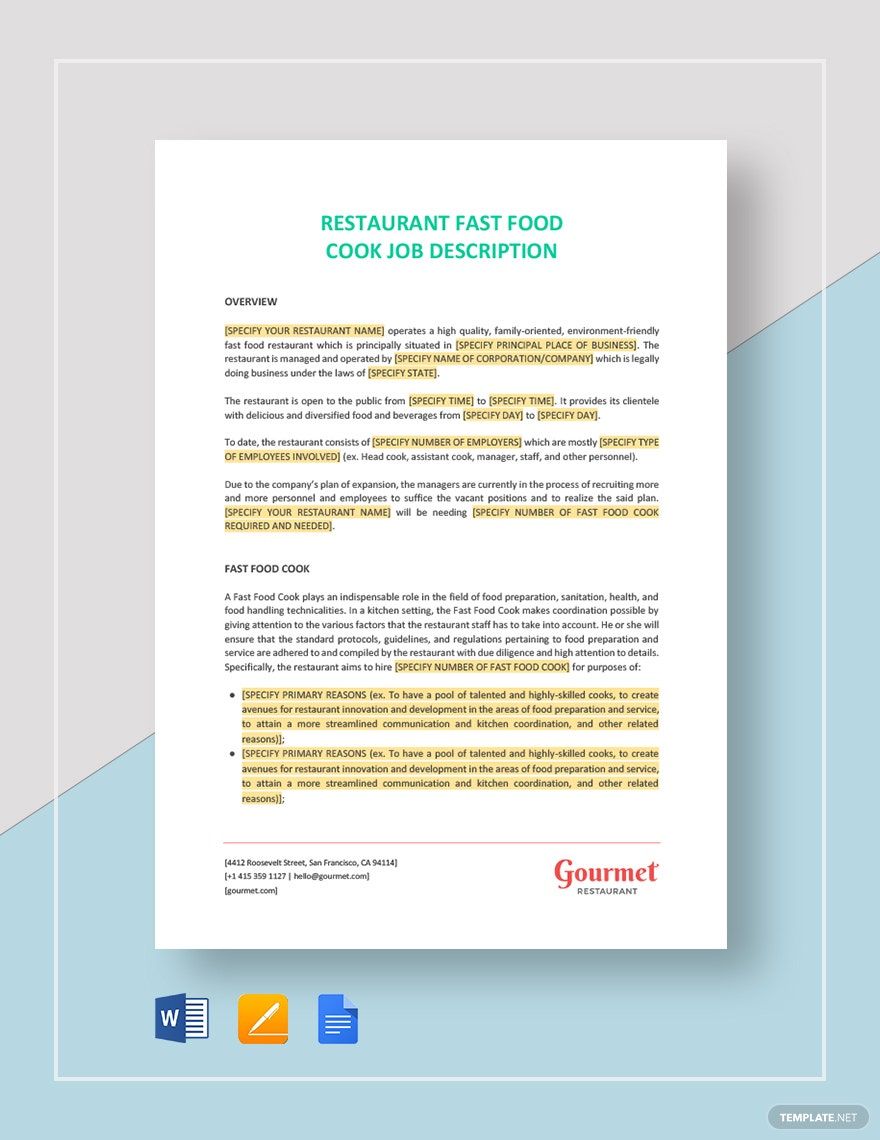 Food Templates Designs, Docs, Free Downloads