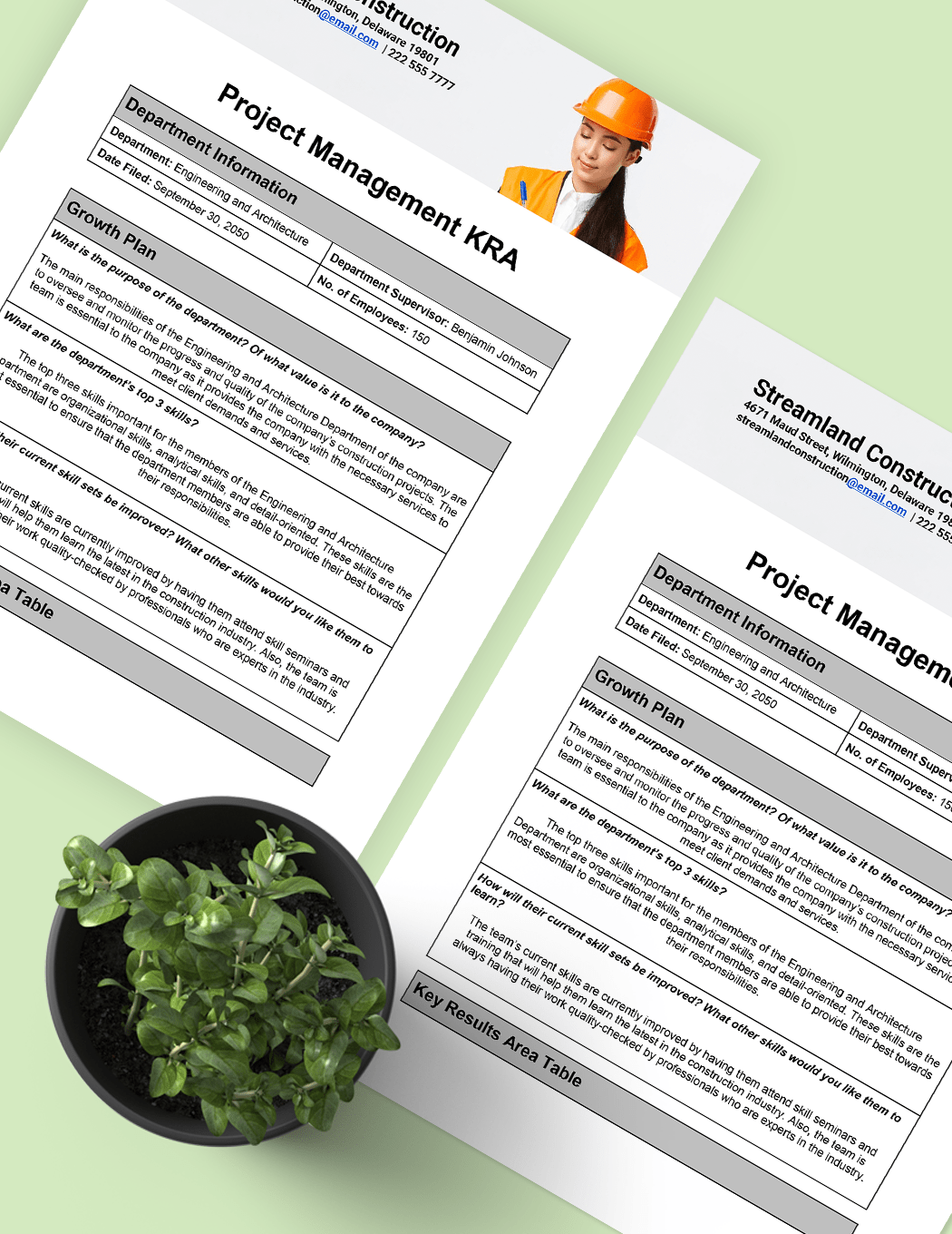 Project Management KRA Template in Word, Google Docs, Pages Download