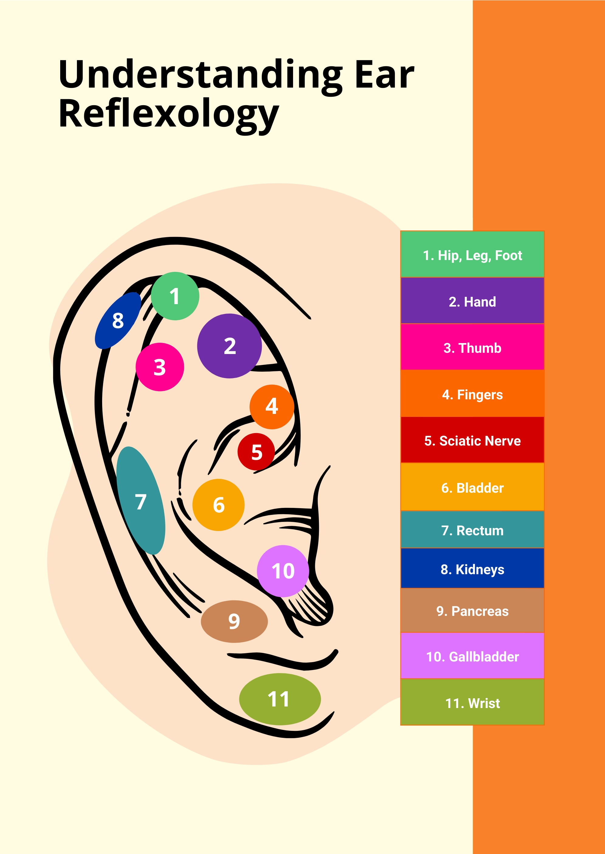 Free Simple Reflexology Chart Download in PDF, Illustrator
