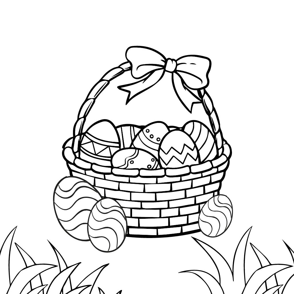 Cute Easter Drawing EPS, Illustrator, JPG, PSD, PNG, SVG