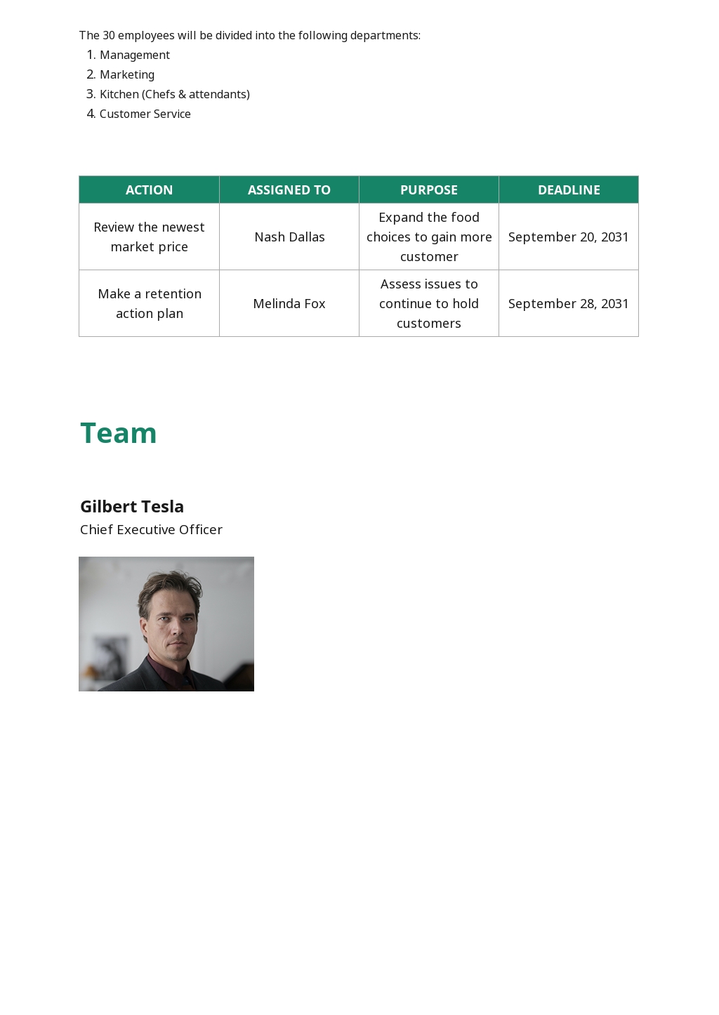 Fast Food Restaurant Business Plan Template [Free PDF] Word (DOC