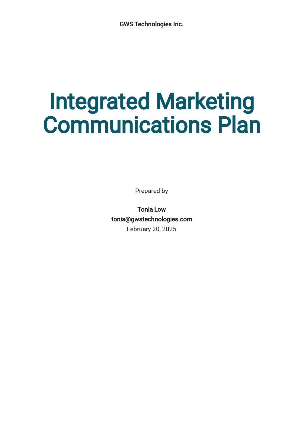 Marketing Communications Strategy Plan Template [Free PDF] Google