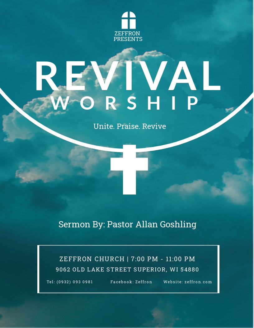 Free Church Revival Flyer Template