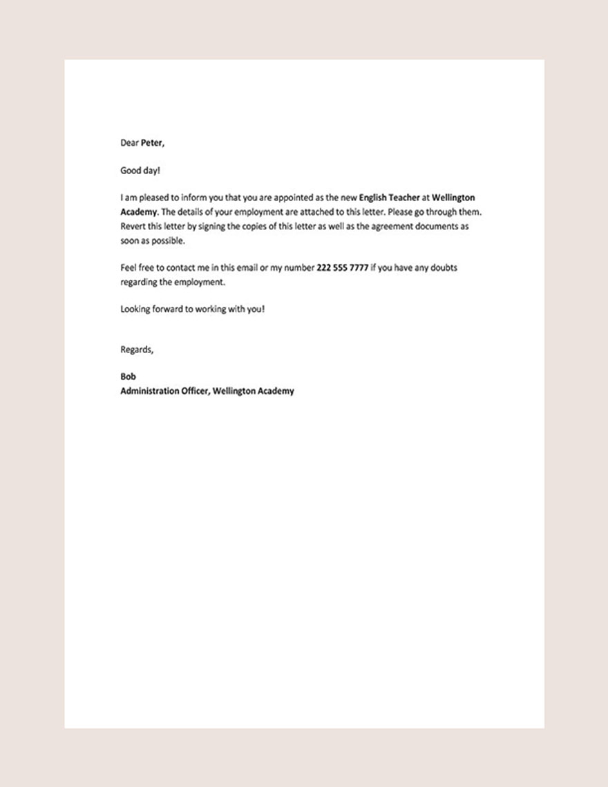 Free School Suspension Letter Template Google Docs, Word