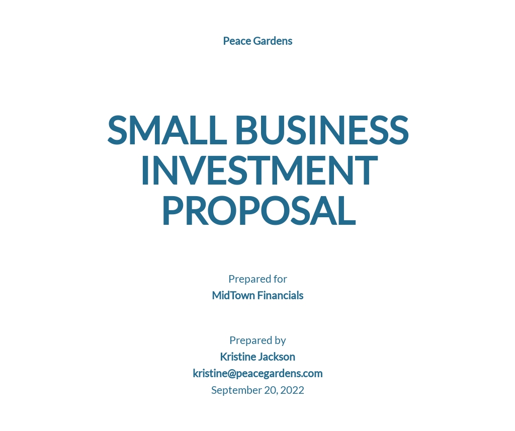 FREE Business Proposal Template in Microsoft Word (DOC)