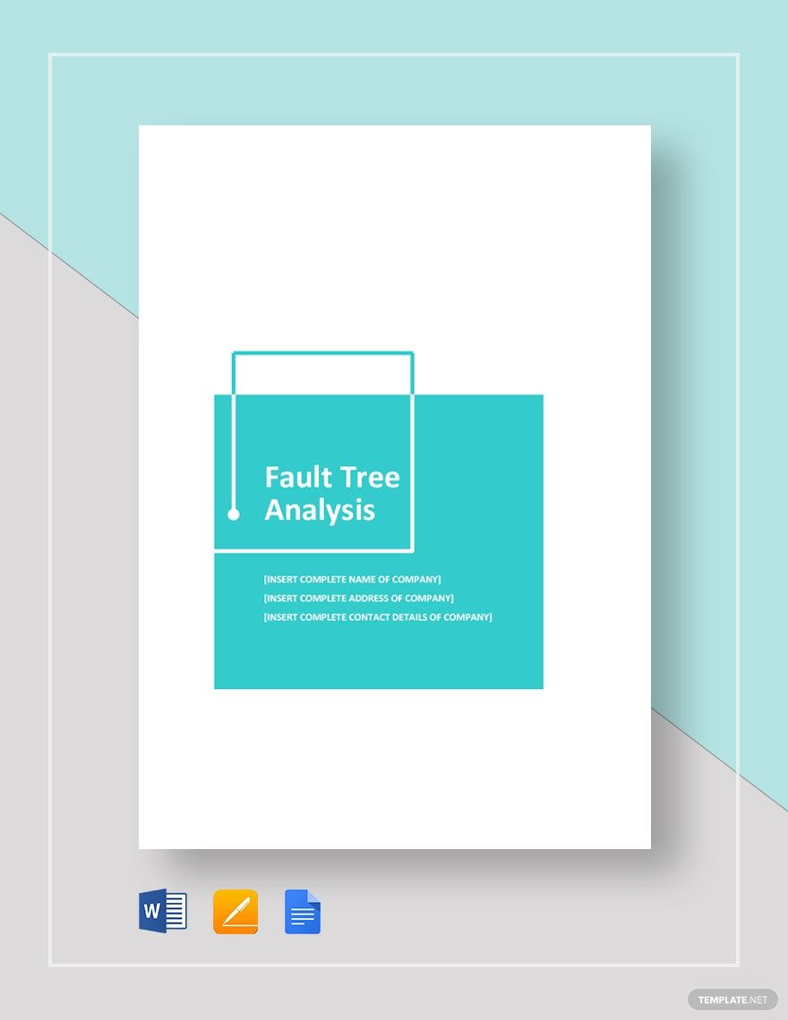 Fault Tree Analysis Example Template in Google Docs, Pages, Word