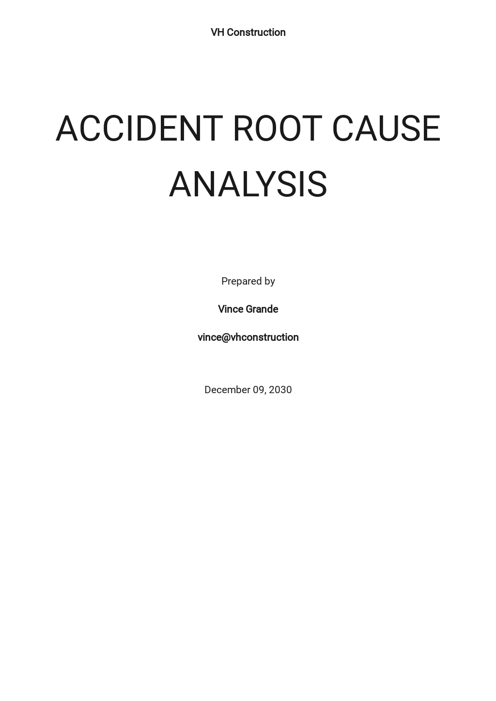 Root Cause Analysis Forklift Accident