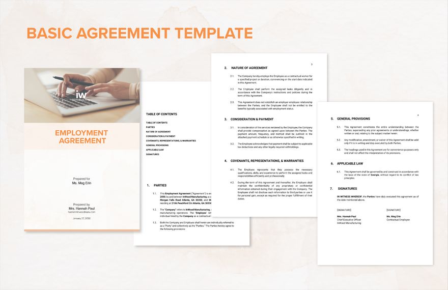 Free Basic Agreement Template Download in Word, Google Docs