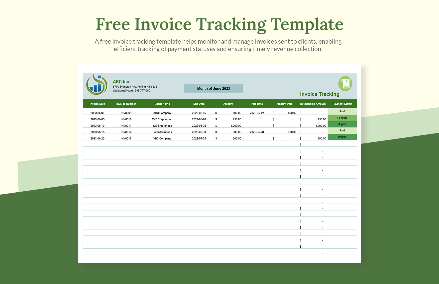 6 Tracking Excel Template Excel Templates