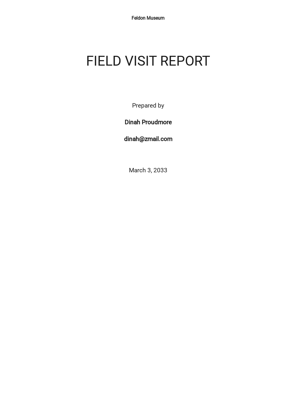 Simple Industry Visit Report Template [Free PDF] Google Docs, Word