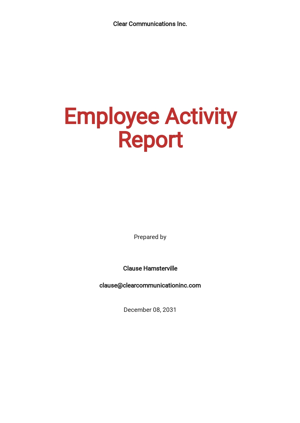 16+ FREE Activity Report Templates [Edit & Download]