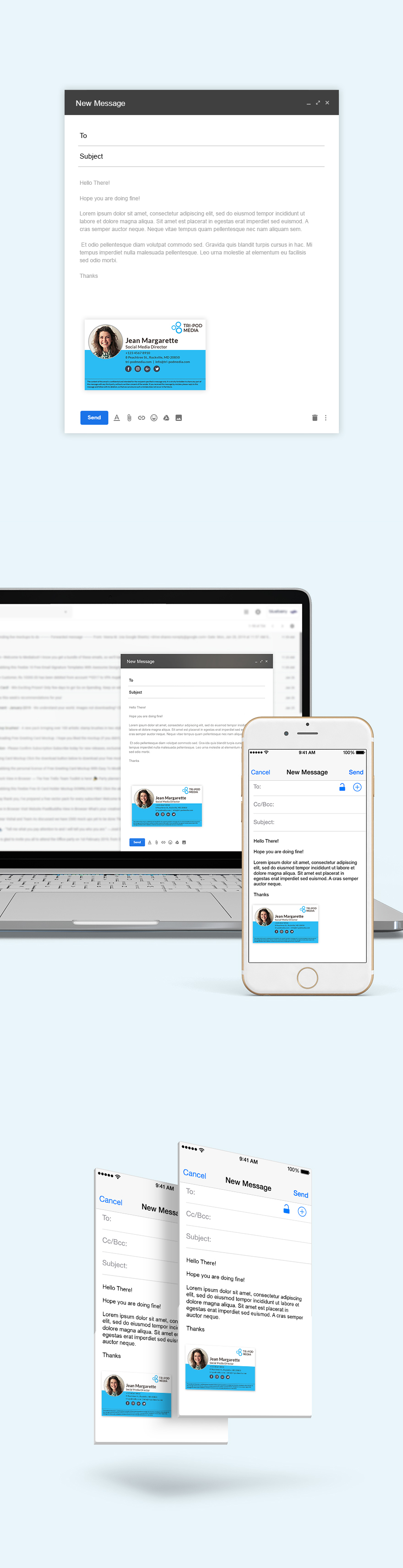 Construction Founder & CEO Email Signature Template HTML5, PSD