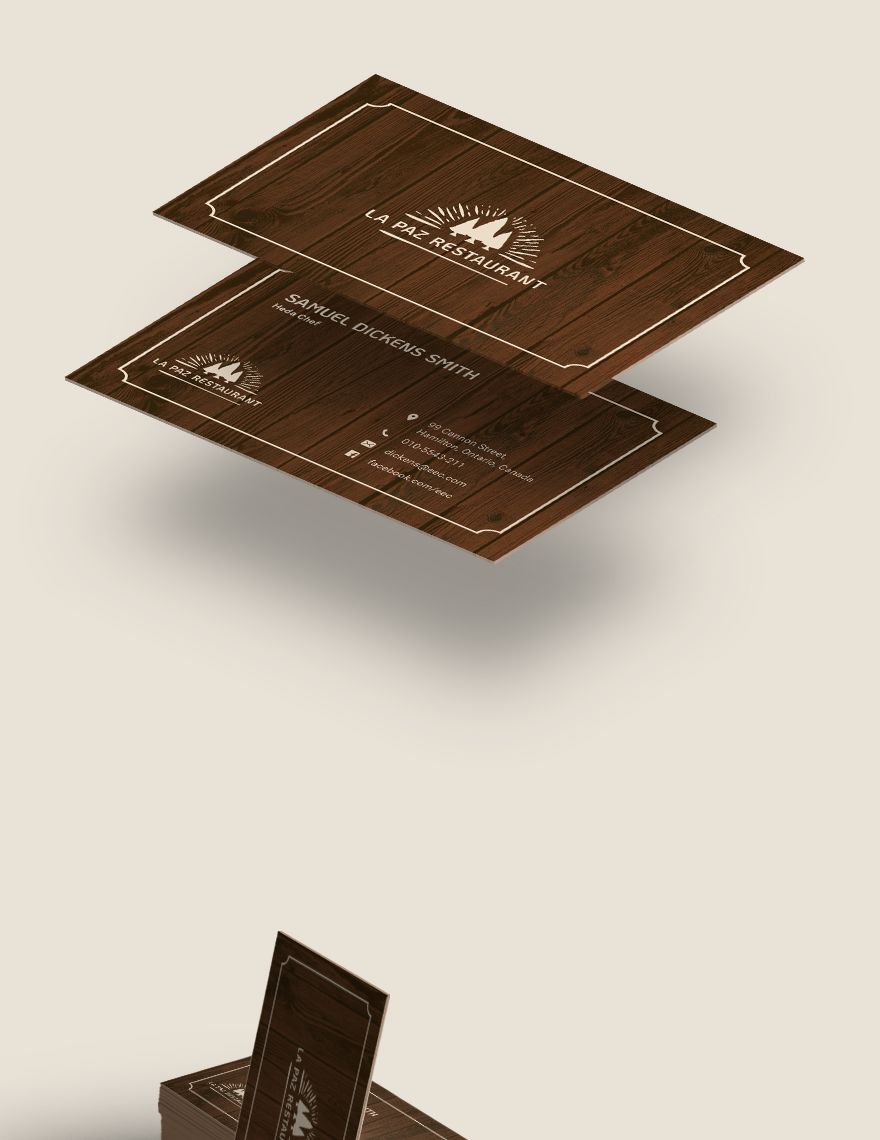Rustic Business Card Template in PSD, Pages, Publisher, Word