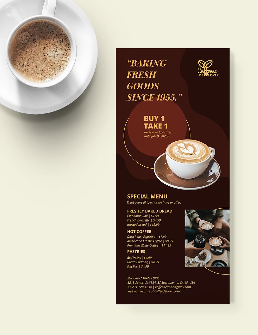 FREE Coffee Shop Templates Edit Online & Download