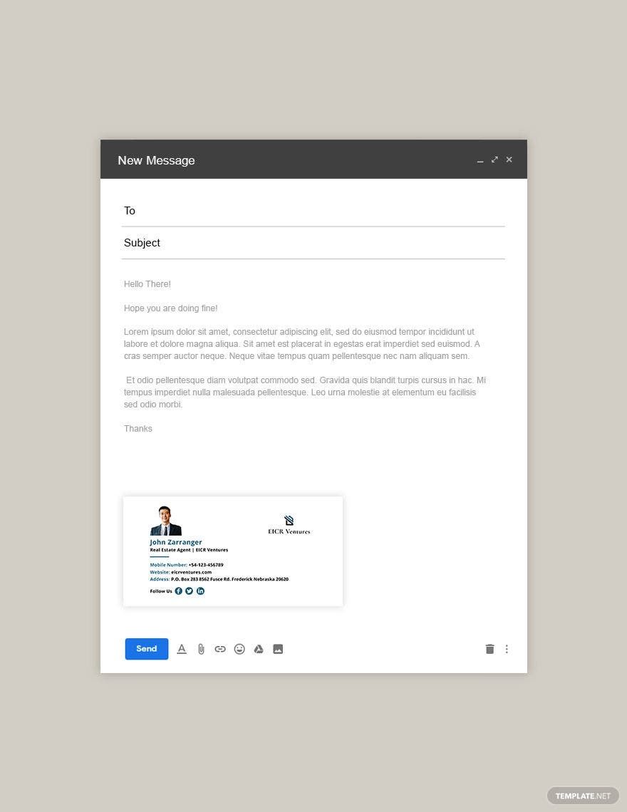 Real Estate Agent Email Signature Template in PSD, HTML5 Download