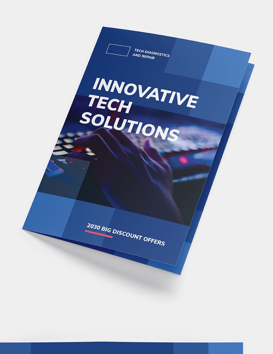 Computer Service BiFold Brochure Template in Word, PSD, Illustrator