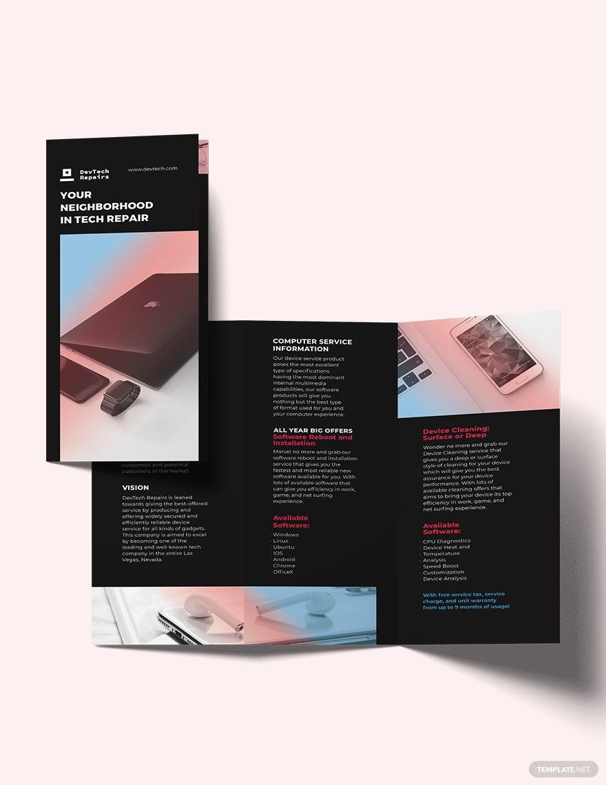 FREE Computer Service Brochure Templates Download in Word, Google