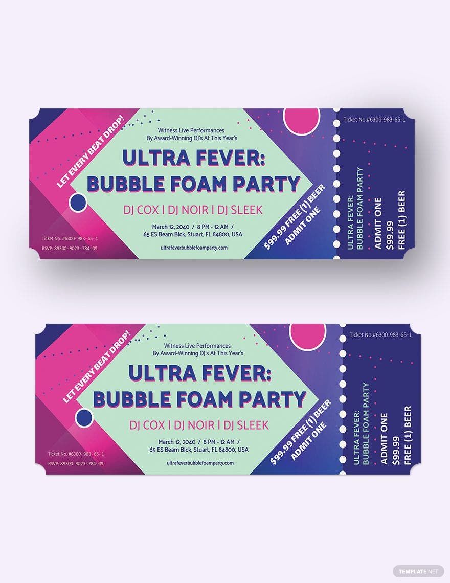 Event Ticket Templates in PDF FREE Download