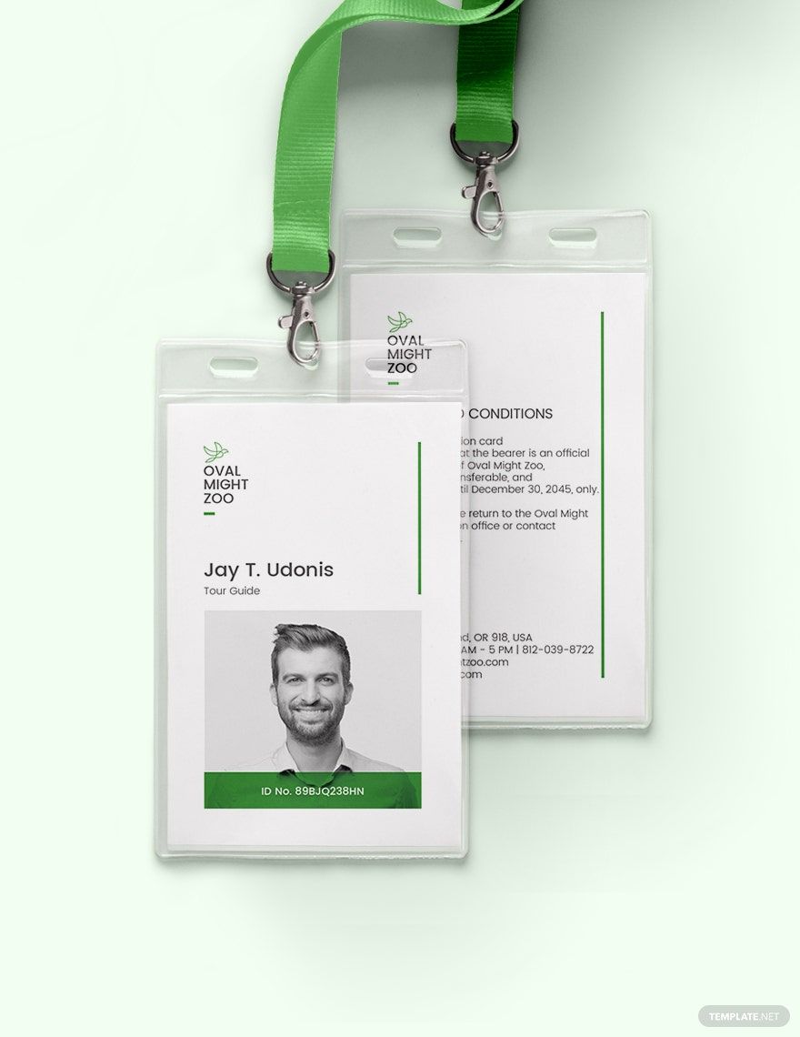 Tour Guide ID Card Template in Publisher, Illustrator, PSD, Word, Pages Download