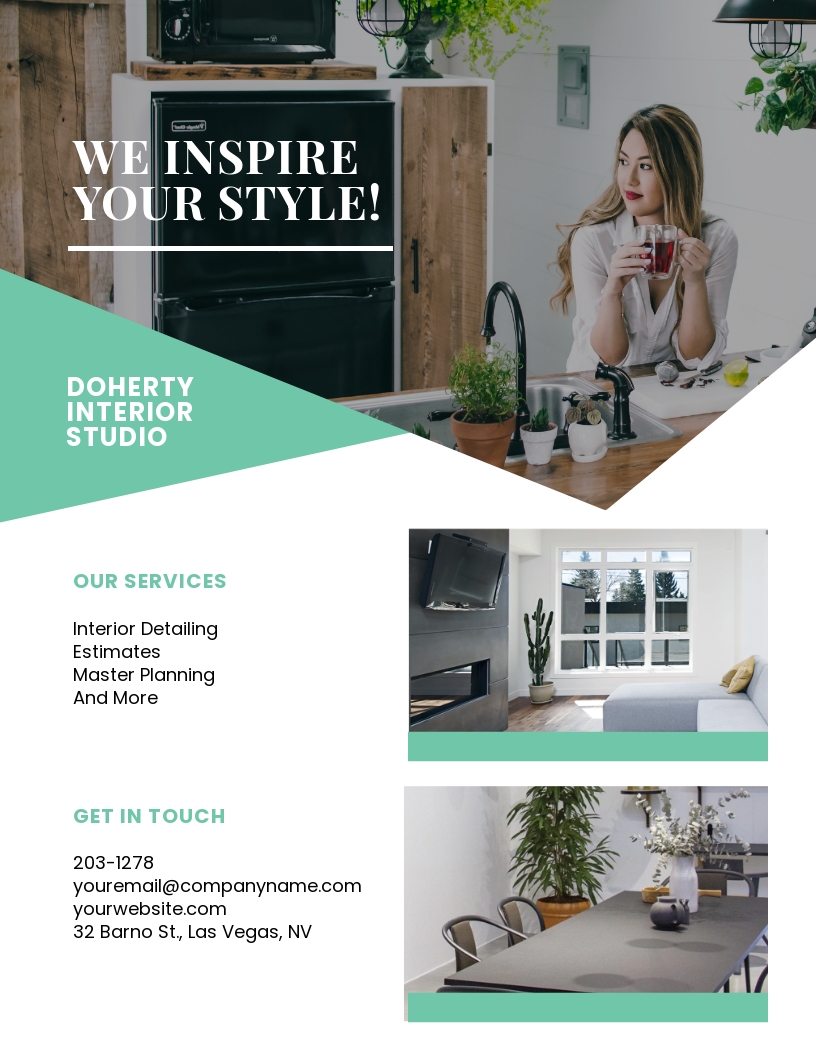 Interior Studio Flyer Template [Free PDF] Word PSD