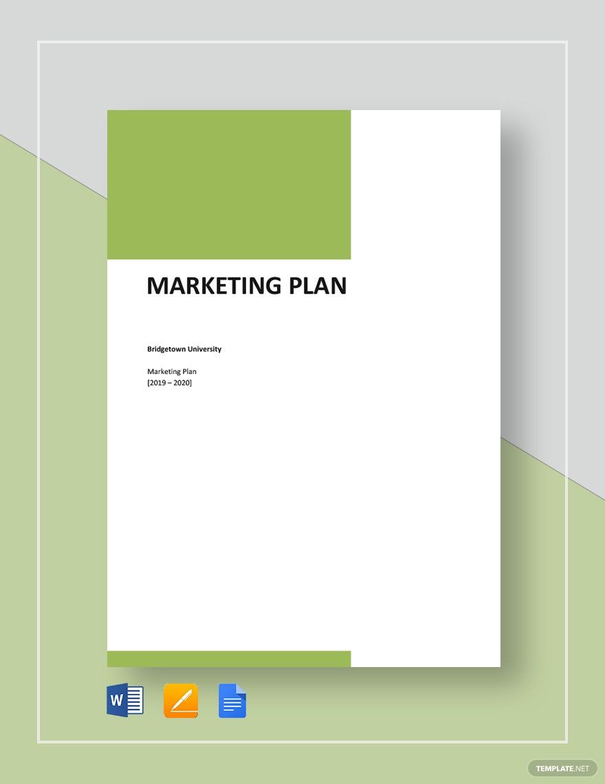 Basic Marketing Plan Template in Word, Pages, Google Docs Download