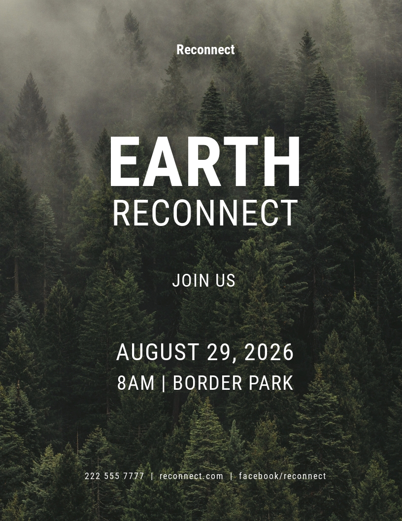 Nature Event Flyer Template Illustrator, InDesign, Word, Apple Pages