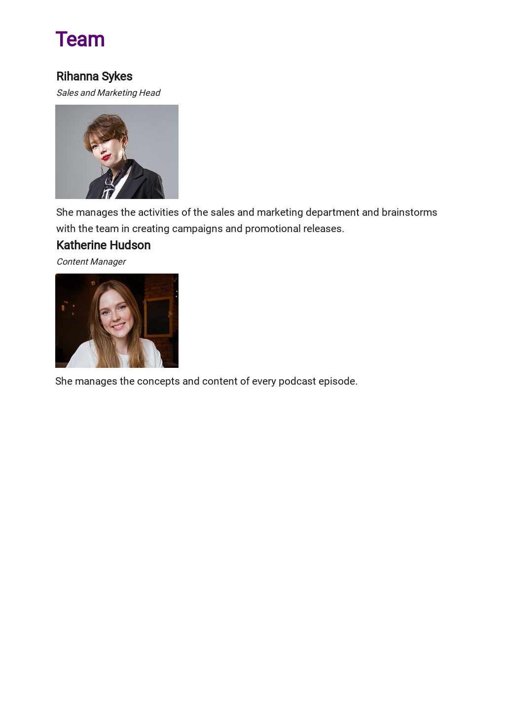 Podcast Marketing Plan Template in Google Docs, Word