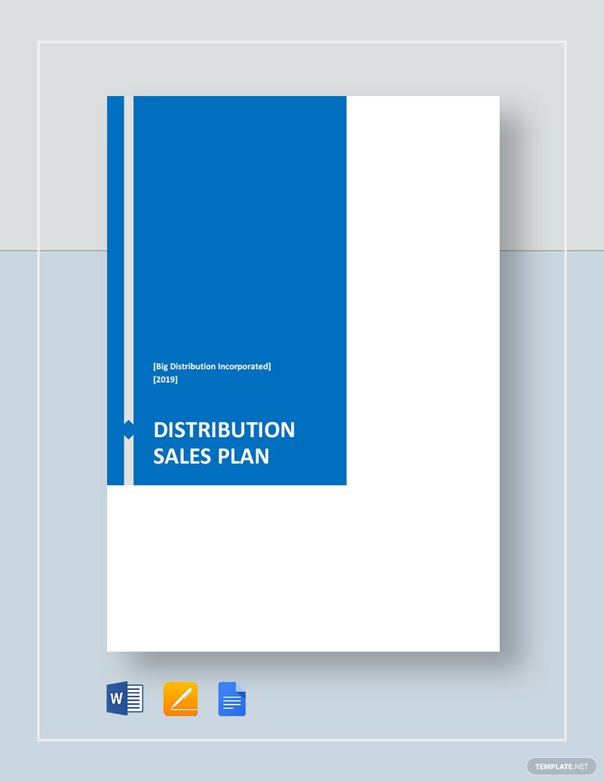 Distribution Marketing Plan Template in Word, Pages, Google Docs