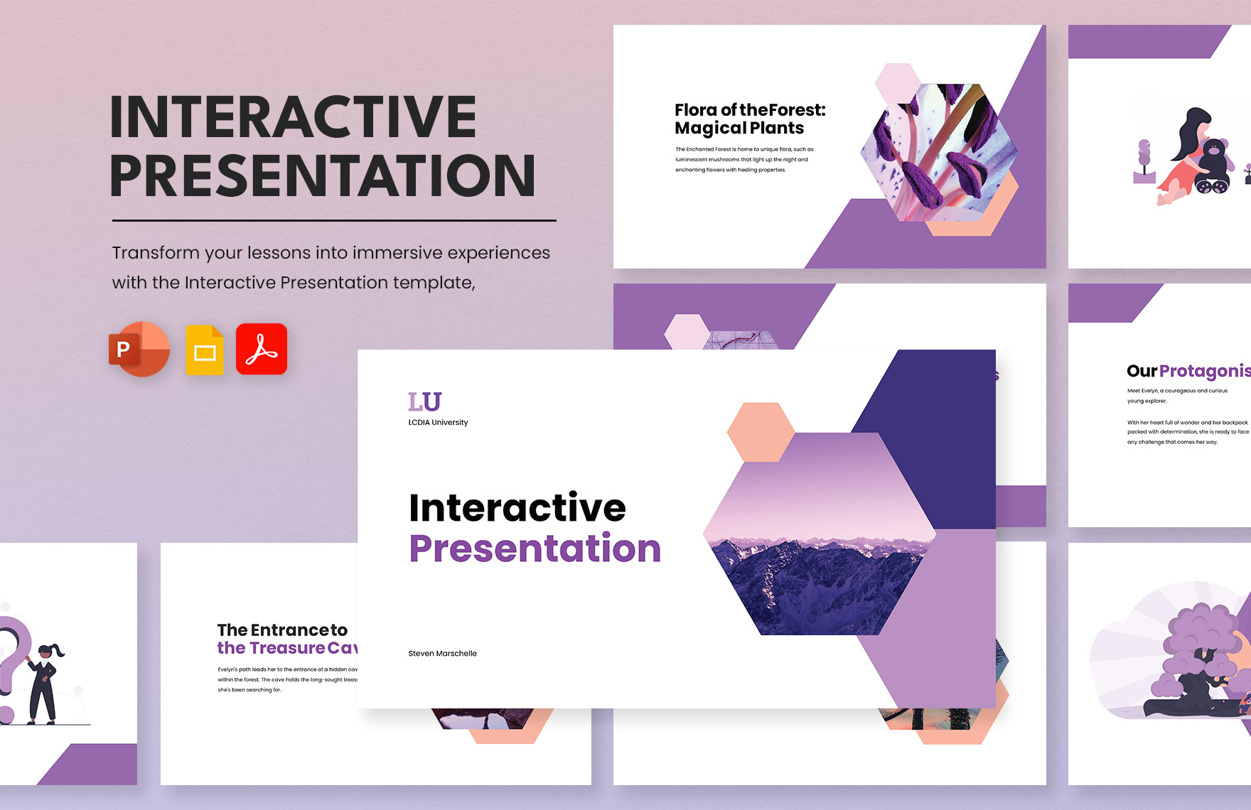 Interactive Template in PDF, PowerPoint, Google Slides Download