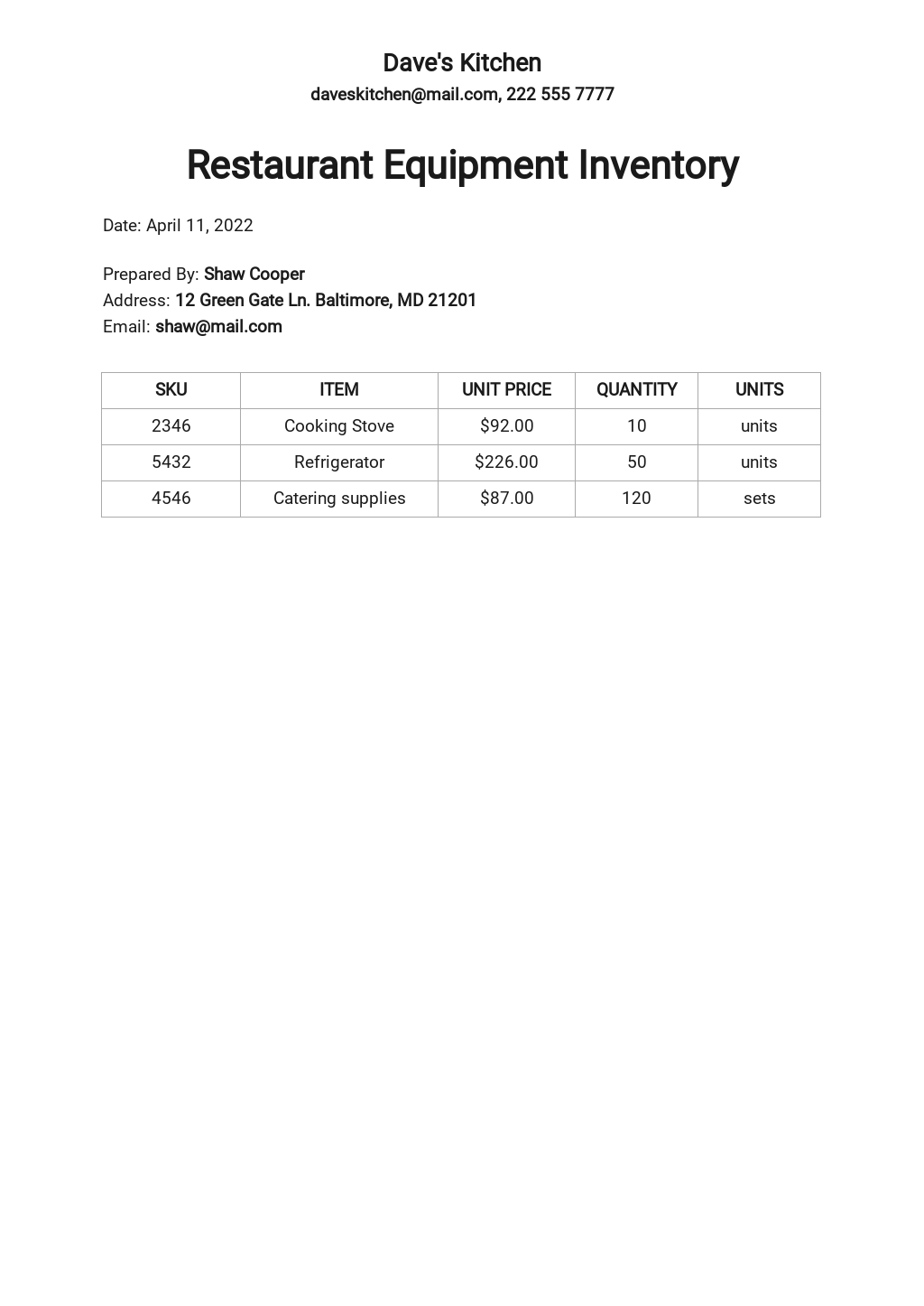 117+ FREE Inventory Templates Download in Word Google Docs Pages