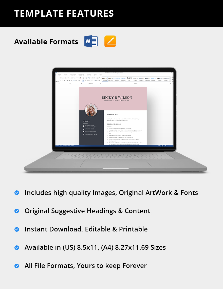 Educational Program Director Resume in Word, Pages Download