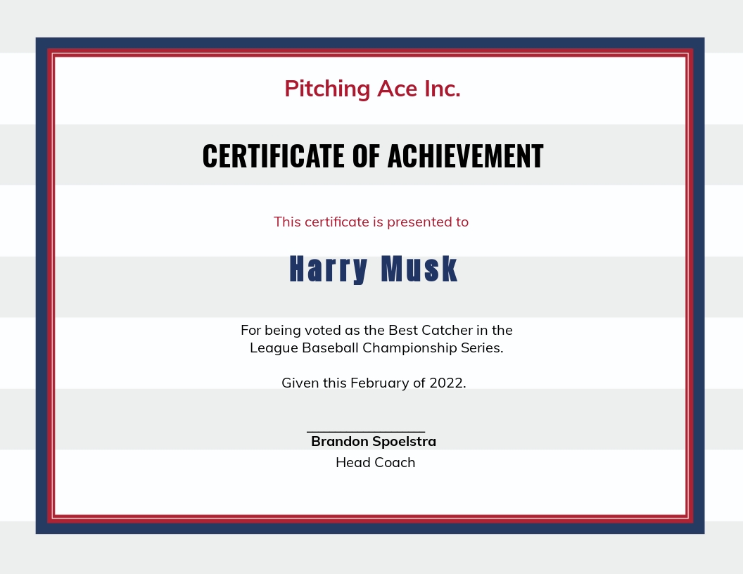 FREE Sports Certificate Templates in Microsoft Word (DOC)