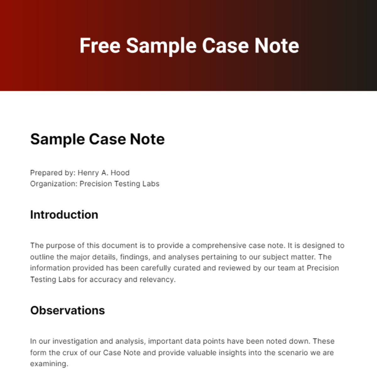 FREE Sample Note Templates & Examples Edit Online & Download