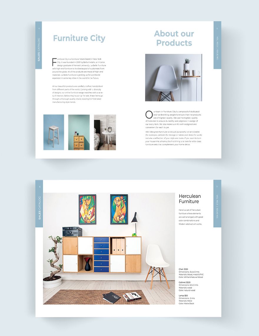 Sales Catalog Template. in Publisher, Pages, Word, InDesign, PSD