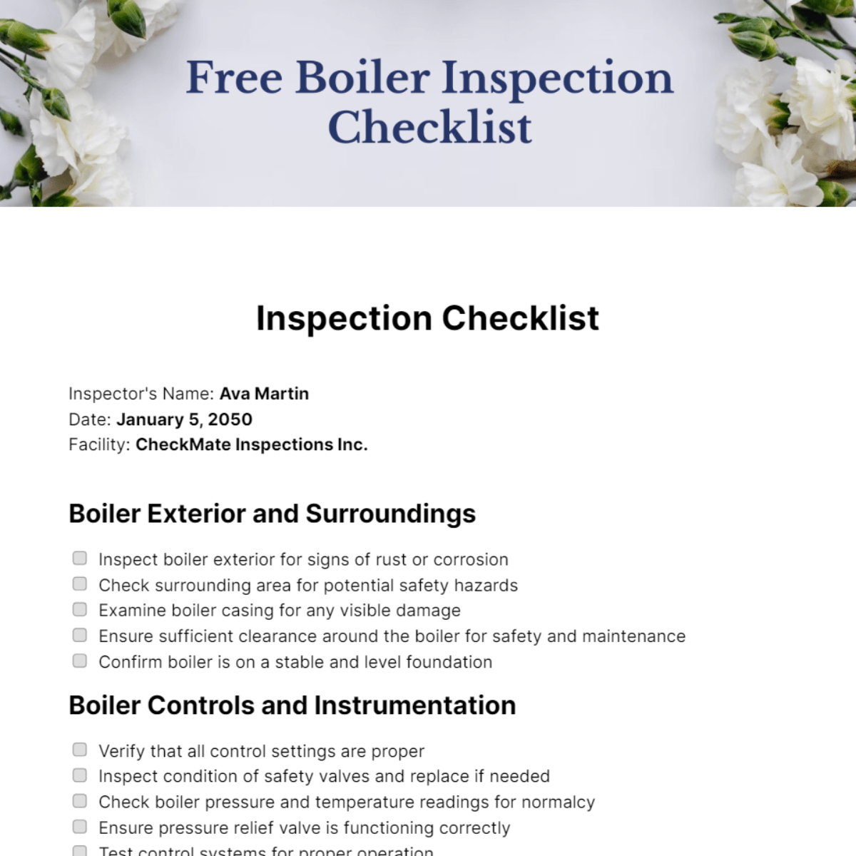 FREE Inspection Checklist Templates & Examples Edit Online & Download