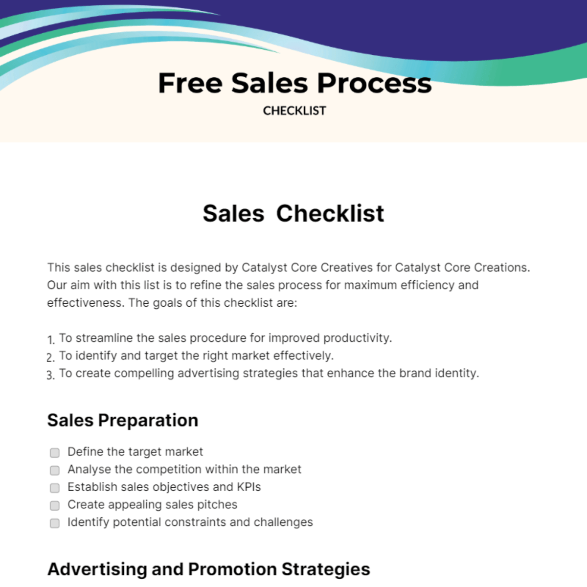 FREE Sales Checklist Templates & Examples Edit Online & Download